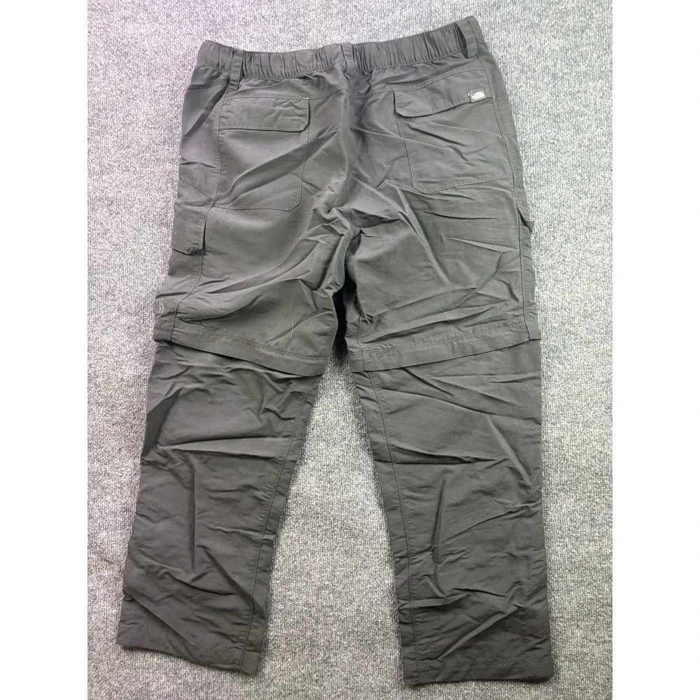 The North Face Convertible Cargo Pants Mens 36 Gray Hiking Zip Off Outdoor